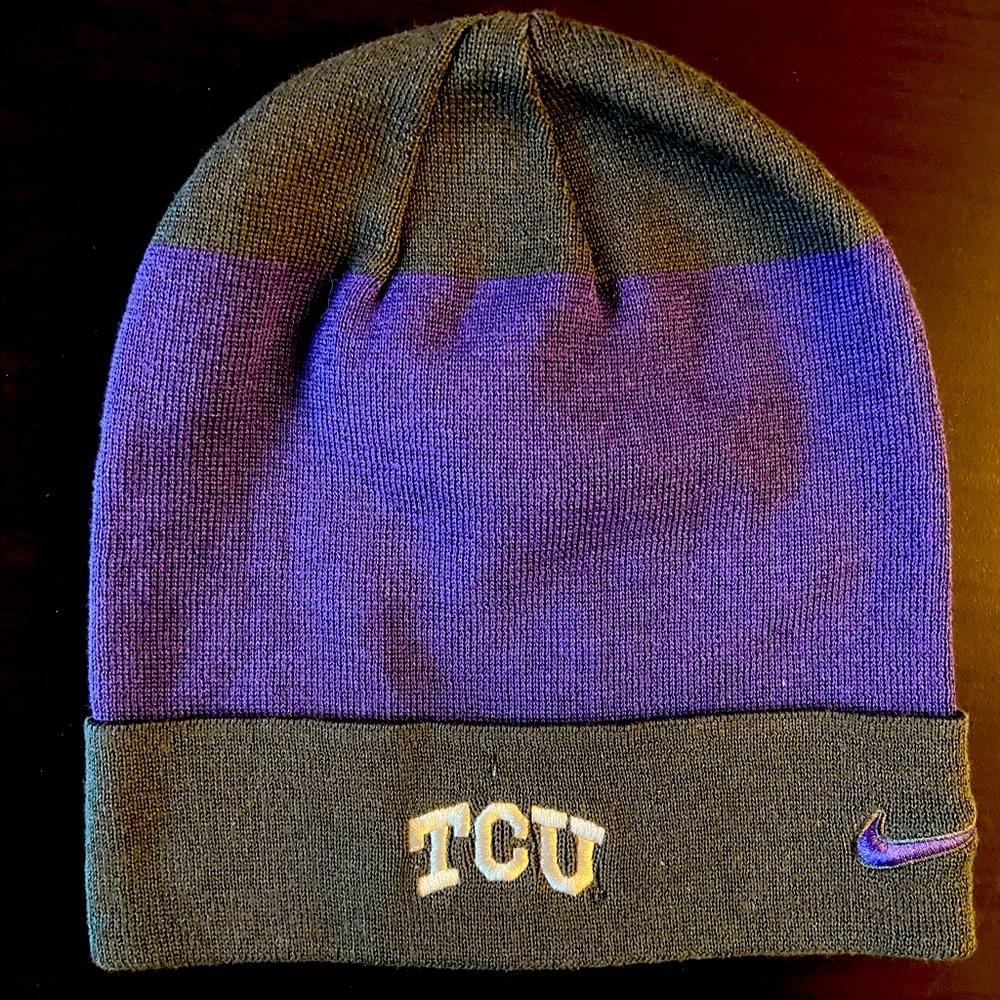 TCU Nike beanie, like new